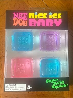 NeeDoh Nice Ice Baby Squishies - Pink, Purple & Blue NEW IN BOX & AUTHENTIC 💙💜💗